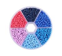 suxuMhao Rice Bead Box Set, 1900pcs 3mm Glass Seed Beads - Colorful Mixed Beads for Jewelry Making, DIY Crafts Embroidery Bead Assortment, Handmade Materials Jewelry Making Supplies,R06