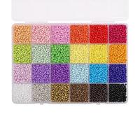 suxuMhao Rice Bead Box Set, 5200pcs 3mm Glass Seed Beads - Colorful Mixed Beads for Jewelry Making, DIY Crafts Embroidery Bead Assortment, Handmade Materials Jewelry Making Supplies,Multicolored A
