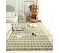 SUXUMHAO Solid Color Plush Rug,Decorative Plush Rug,Not-Slip Carpet,Suitable for bedrooms and Indoor Carpets-Matcha Green 50x80cm(19.69x31.5inch) A