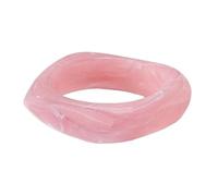 SUXUMHAO Square Acrylic Resin Bangle Bracelet Wide Geometric Irregular Wristbands Women,Pink