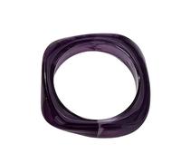 SUXUMHAO Square Acrylic Resin Bangle Bracelet Wide Geometric Irregular Wristbands Women,Purple