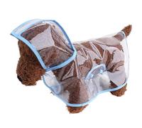 suxuMhao Waterproof Dog Raincoat, Lightweight Pet Rain Clothes with Poncho Hood (XXL, Blue)