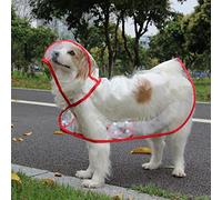 suxuMhao Waterproof Dog Raincoat, Lightweight Pet Rain Clothes with Poncho Hood (XXL, Red)