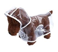 suxuMhao Waterproof Dog Raincoat, Lightweight Pet Rain Clothes with Poncho Hood (XXL, White)