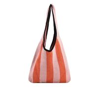 SUXUMHAO Women's Woven Shoulder Bag Woven Tote Bag and Cosmetic Bag,Summer Beach Weaving Chic Woven Tote Handbags Shoulder Bags 14.56 * 0.38 * 11.41inch -Pink