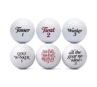 Suxyn Golf Gifts for Men, Funny Slogan Golf Balls 3/6Pack, Novelty Golf Gift Set, Hilarious Gag Present for Golf Lovers Dad Grandad Golf Fanatics.