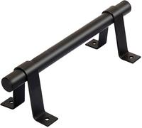 SUYA 198mm Rustic Sliding Barn Door Handle Pull Heavy Duty Solid Carbon Steel Door Pull Handle for Gates Garage Shed,Exterior and Interior use,Black(1PCS)