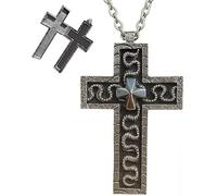 Suyaloo Thanos necklace - Squids Necklace Game,3D Printed Cross Necklace with Dark Box Ten Character Pendant, Vintage Handmade Men's and Women's Pendant Jewellery, Fashion Unisex Gift Ideas