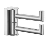 Suyar Double Towel Hook Brushed Nickel, Bathroom Swivel Coat Robe Holder