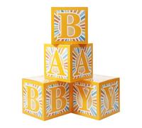 SUYEPER Here Comes The Son Boho Baby Boxes Baby Shower Decorations Party Supplies Party Decor (4PCS)