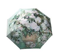 SUYGGCK Umbrellas Automatic Sun Umbrella Female Parasol Woman Fully Automatic Folding Umbrella Oil Painting Anti-Uv Female Sunshade Parapluie China Style Umbrella-B