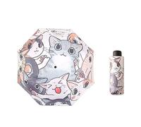 SUYGGCK Umbrellas Sun Umbrella Dual-Use Fashion Folding Umbrella Women Parasol Men Girls Anti-Uv Waterproof Portable Cartoon Cute Chinchilla Cat Claw Travel Umbrella-Mini