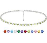 Suyi August Birthstone Necklace Tennis Necklace for Women Cubic Zirconia Necklace