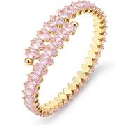 Suyi Rhinestone Cuff Bracelet Gold Bracelets for Women Wedding Prom, One Size, alloy, alloy