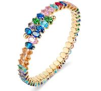 Suyi Rhinestone Cuff Bracelet Gold Bracelets for Women Wedding Prom, One Size, alloy, alloy