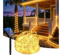 Suyoo 22M/72FT Solar String Lights Outdoor - 200 LED Waterproof Fairy Lights with Remote, 8 Modes Solar Powered Rope Lights for Garden, Patio, Party, Wedding(Warm White)