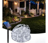 Suyoo 22M/72FT Solar String Lights Outdoor - 200 LED Waterproof Fairy Lights with Remote, 8 Modes Solar Powered Rope Lights for Garden, Patio, Party, Wedding(White)