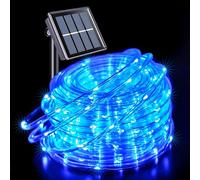 Suyoo Solar String Lights Outdoor Waterproof LED Rope Lights Christmas Lights 12M/39ft 100 LEDs 8 Modes Tube Light for Garden Wedding Party Christmas Decorations(Blue)