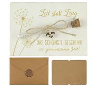 Suysion Time instead of stuff - wooden money gift packaging with envelope & card - original gift idea for birthday, wedding, confirmation, Christmas, youth dedication
