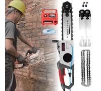 SUYUDD 5800w/6500w Electric Concrete Chain Saw, Handheld Concrete Saw With 2 Chains & 2 Guide Bars, Water-Cooled System Dust Control, For Brick, Marble, Reinforced Cement, Depth 35cm/48cm