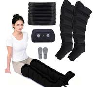 SUYUDD Leg Compression Machine, 6-Chamber Full Leg Massager, Recovery Boots, Adjust Time 0-30 Min & Pressure 0-240 mmHg, Ideal for Daily Family Use and Leg Oedema Management