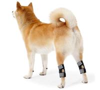 SUYUKU 2 Pack Dog Joint Hock Support Canine Leg Hock Wrap Sleeve Dog Elbow Brace Compression Wrap Straps for Carpal Support Protects Wounds Brace Heals Prevents Injuries and Sprains (Hind Legs, L)