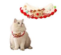 SUYUKU Christmas Cat Collar Breakaway Kitten Collar with Bells and Bow for Kitten Santa Claus Puppy Pet Supplies Stuff Accessories (M, Elk)