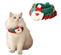 SUYUKU Christmas Cat Collar Breakaway Kitten Collar with Bells and Bow for Kitten Santa Claus Puppy Pet Supplies Stuff Accessories (S, Santa A)