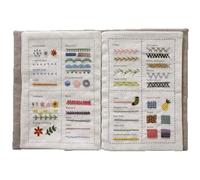 SUYUKU DIY Embroidery Stitch Book Embroidery Kit for Beginners Hand Embroidery Stitch Book Floral Pattern Fabrics Sewing Books for Beginners Adult (Color A)