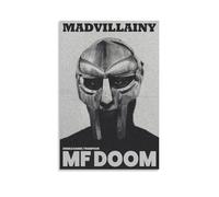 Suyupiu Mf Poster Doom Music Vintage Cover Rapper Comics Music Posters for Room Aesthetic Canvas Wall Art Bedroom Decor16x24inch(40x60cm)