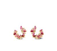 Suzanne Kalan 18K yellow gold multi-stone swirl earrings One Size