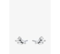 Suzanne Kalan Suzanne Kalan Eva 18ct White-Gold, Baguette Diamond 0.08ct and Round Diamond 0.05ct Stud Earrings 18K White Gold