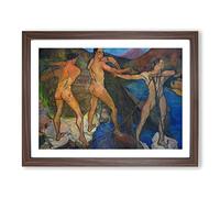 Suzanne Valadon Casting of the Net Classic Painting Framed Wall Art Print, Ready to Hang Picture for Living Room Bedroom Home Office Décor, Walnut A2 (64 x 46 cm)