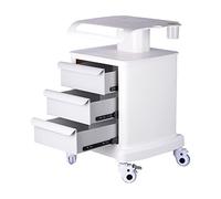 SUZATA Medical Storage Cart,Ultrasound Cart for Ultrasound Imaging Scanner Hospital,Beauty Trolley Cart Medical Storage Rolling Cart,Salon Tool Cart, with 4 Wheels 3 Drawers,for Office Bedroom Clinic