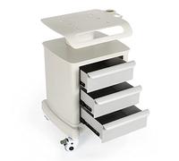 SUZATA Medical Storage Cart,Ultrasound Cart for Ultrasound Imaging Scanner Hospital,Beauty Trolley Cart Medical Storage Rolling Cart,Salon Tool Cart, with 4 Wheels 3 Drawers,for Office Bedroom Clinic