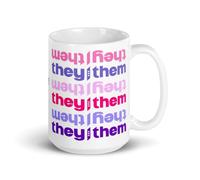 Suze Kipper They/Them Large Mug 450ml Purple | Great Gift for Non-Binary People