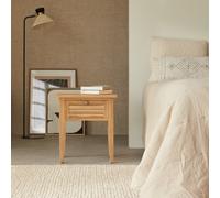 Suzette - Solid teak bedside table Light Brown