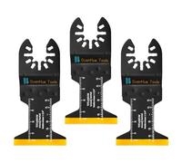 SUZEYEN Titanium Oscillating Multi-Tool Blades, Extra-Long Reach (3-Pack) - Premium, Durable Blades for Cutting Metal, Nails, Screws, Wood & Plastic