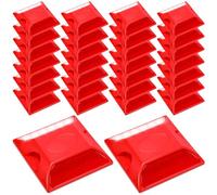 Suzile 30 Pack Commercial Reflective Driveway Markers 4 x 4 Inch Road Reflectors Street Pavement and Asphalt Stud Markers for Driveways, Speed Bumps, Highways, Pedestrian Crossings, Sidewalks, Red