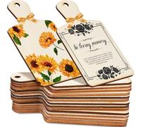 Suzile 36 Pcs Mini Wooden Cutting Board Set - Wooden Trays for Crafts, DIY Projects, Kitchen, Decor, Gifts - 5.1x2.7 Inch