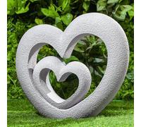 Suzile Nesting Heart Garden Sculpture Resin Outdoor Garden Statues 13. 39 x 12. 2 x 3. 15 Inches Memorial Statues for Grave Cemetery Tombstone Patio Lawn Backyard Yard Memorial Gift Decoration