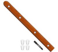 Suzile Shot Board Ski 4 Person with Glasses and Marker, Brown