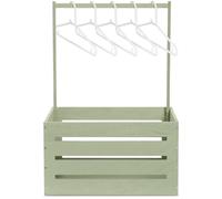 Suzile Wooden Baby Shower Crate Closet, Wood Hamper New Baby Gift Basket with Handle Gender Reveal Storage Box for Pregnancy New Parent(Light Green,Classic)