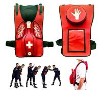 SUZLAZYR Anti Choking Trainer Airway Obstruction Simulation Training Vest Adult First Aid Training Model with Back Slap for Teaching Demonstrations, Red