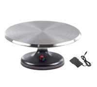 SUZLAZYR Electric Cake Turntable for Decorating, 12 Inch Rotating Cake Stand Motorized Cake Spinner Cake Decorating Bakery Supplies, Adjustable Speed