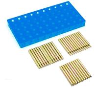 SUZLAZYR High Precision Gem Dopsticks Set, 34PCS Gemstone Dop Stick Diameter 6MM Length 65MM Stone Faceting Grinding Tool with Storage Box