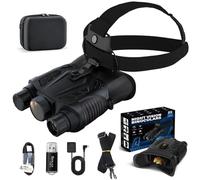 SUZLAZYR Night Vision Goggles Head Mounted, 2.5K Full Color Night Vision Binoculars for Adults, App-Enabled Photo and Video Saving, GPS Function, 8x Digital Zoom for Camping & Hunting