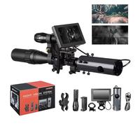 SUZLAZYR Night Vision Scope, 850nm Infrared Illuminator Digital Scope Camera for Hunting, 4.3 inch Screen, View 200m in Night, for 35-45mm Eyepiece Scope