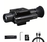 SUZLAZYR NK008 Digital Night Vision Scope for Hunting, 5X Digital Zoom 1080P Night Vision Monocular Riflescope, Built-in 850 IR Illuminator, 32GB Card Include