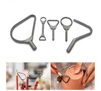 SUZLAZYR Pottery & Clay Sculpting Tools, Wooden Handles Pottery Trimming Tools Clay Carving Tools for DIY Ceramic Handicrafts Making,6 Pcs Tungsten Steel Head
